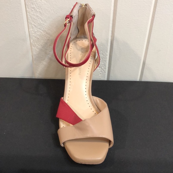 Adrienne Vittadini Xtra Sandals Tan and Red - Picture 12 of 16